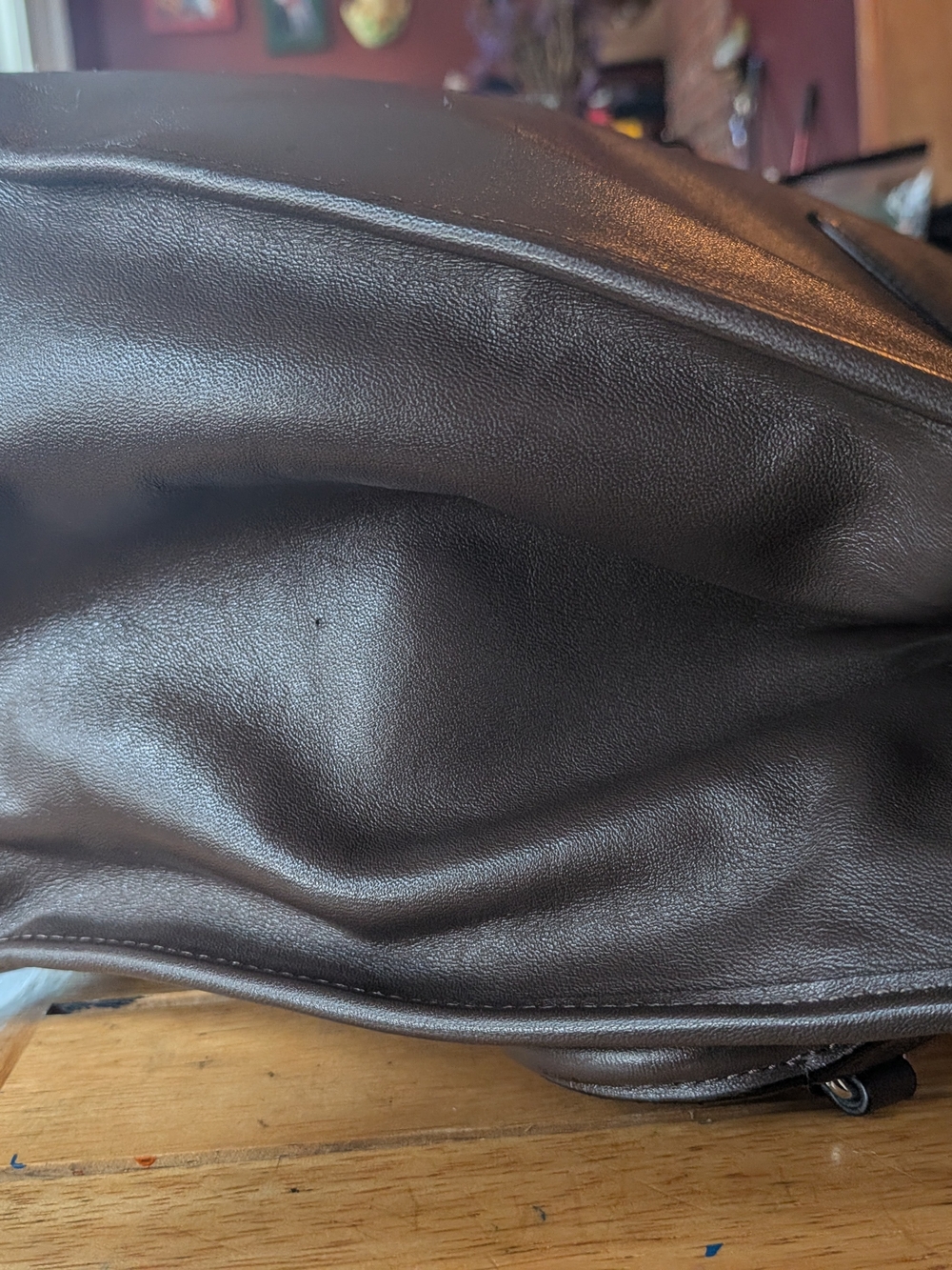 Coach Dark Brown Leather Satchel with Top Handles - Picture 8 of 15